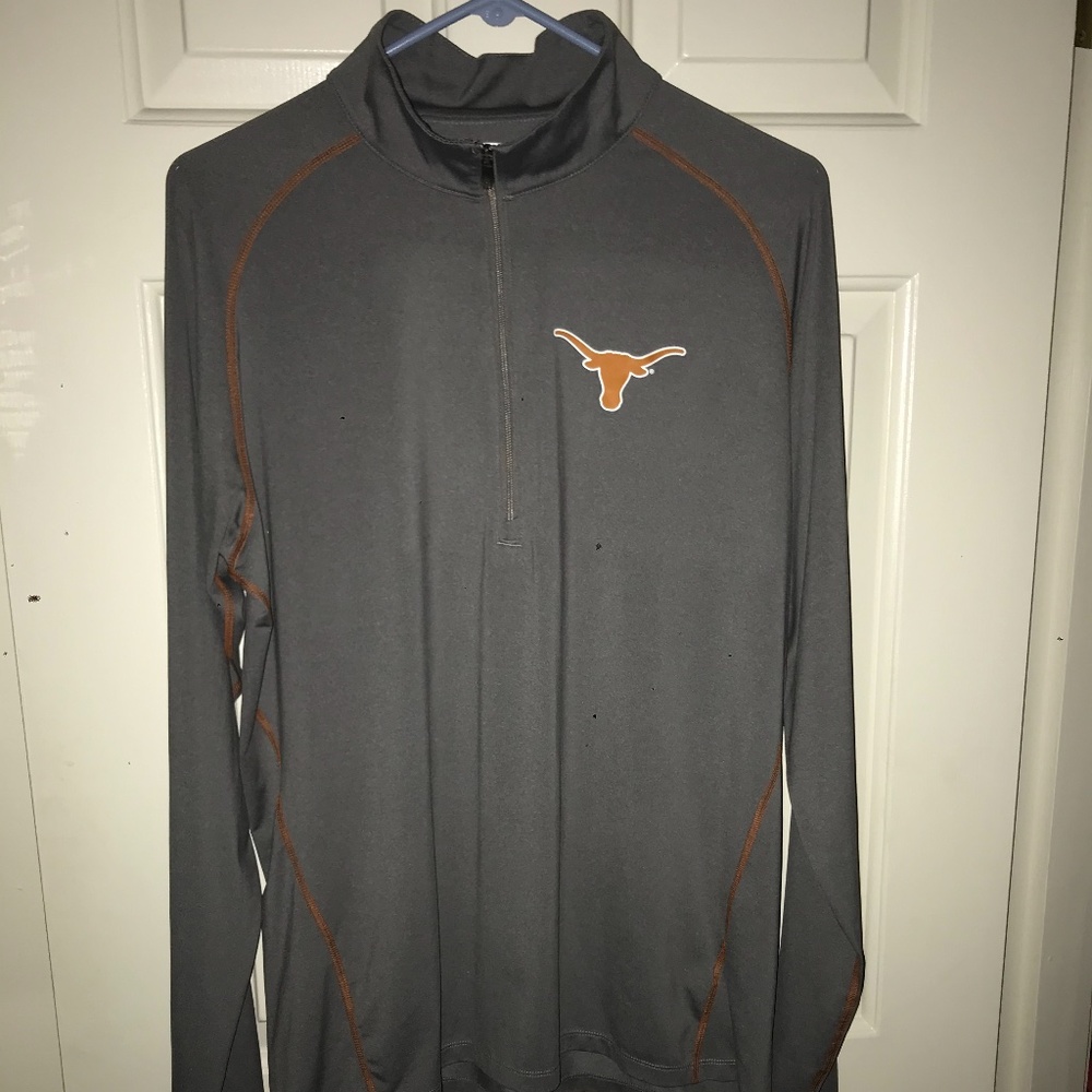 Columbia University of Texas Longhorn Long Sleeve 1/2 Zip Jersey Shirt